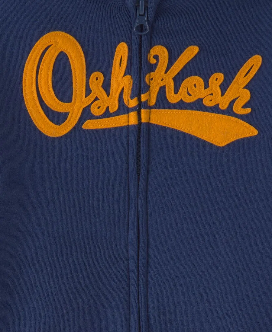 Комплект из флисовой кофты с капюшоном и брюк Osh Kosh, Navy — фото 3