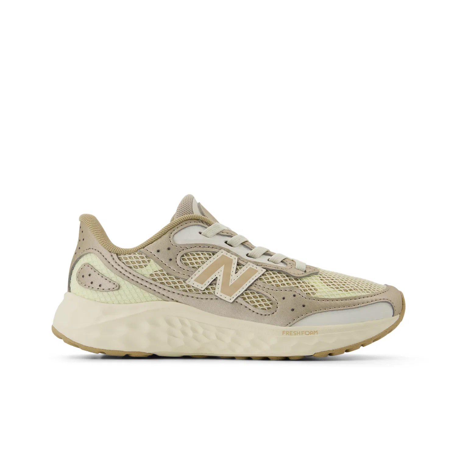 Детские кроссовки на шнуровке с эластичными шнурками Fresh Foam Arishi Lux Bungee Lace New Balance, Angora With Incense And Sea Salt