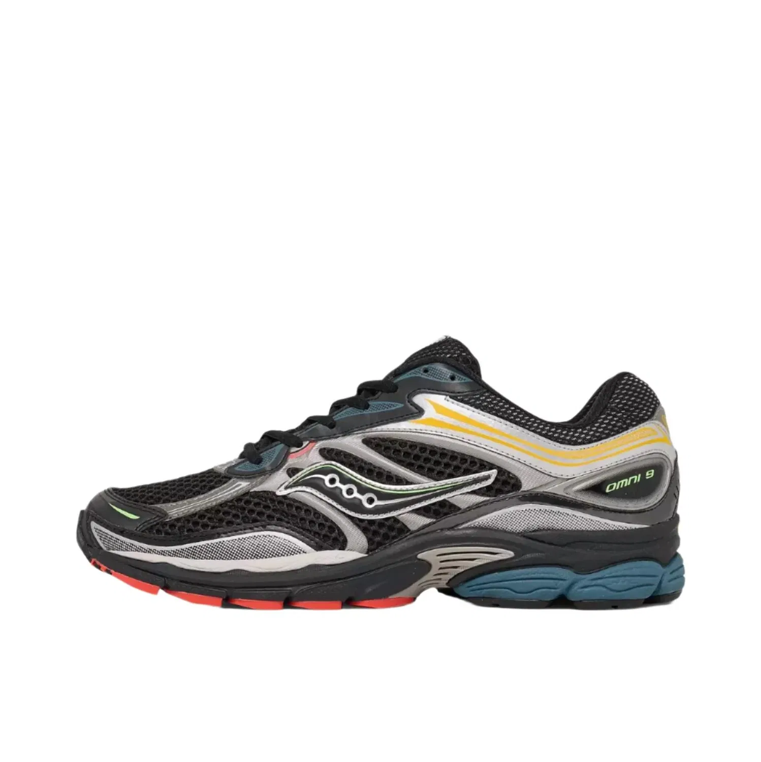 SAUCONY Мужские кроссовки Progrid Omni 9, черный/мультицветный — фото 2