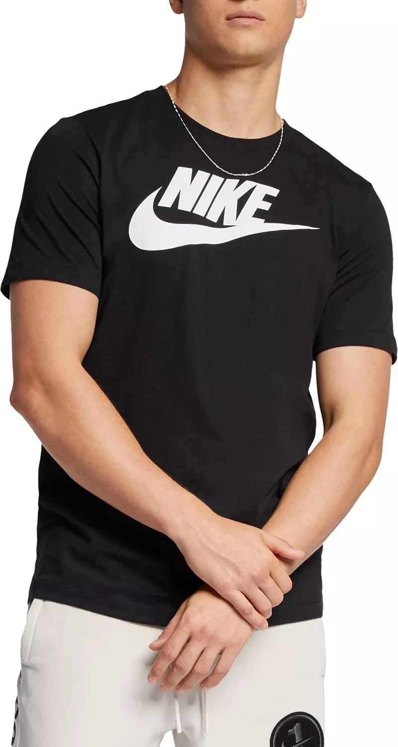 

Мужская футболка Nike Sportswear Icon Futura с рисунком, черный/белый