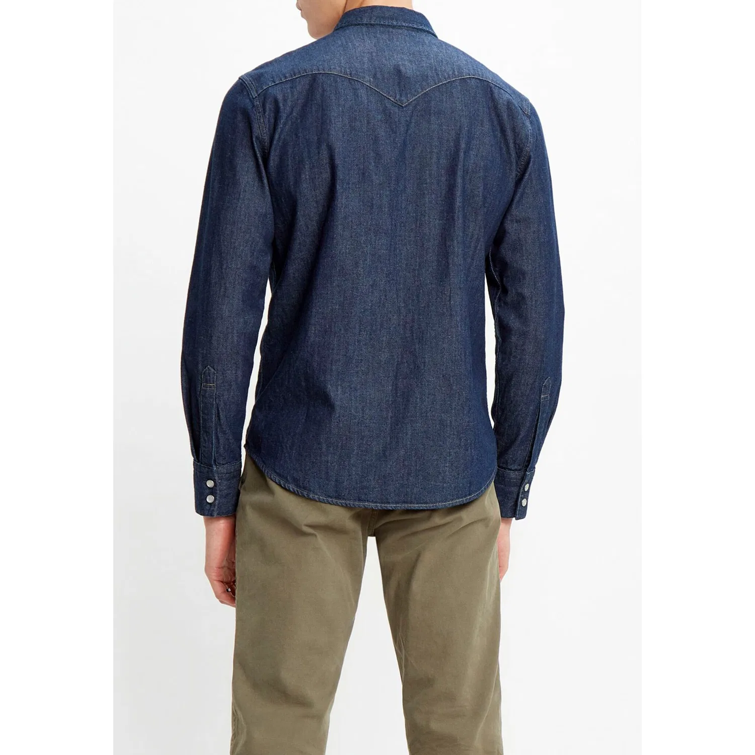 Мужская джинсовая рубашка с длинным рукавом Levi's, Dark Blue — фото 2