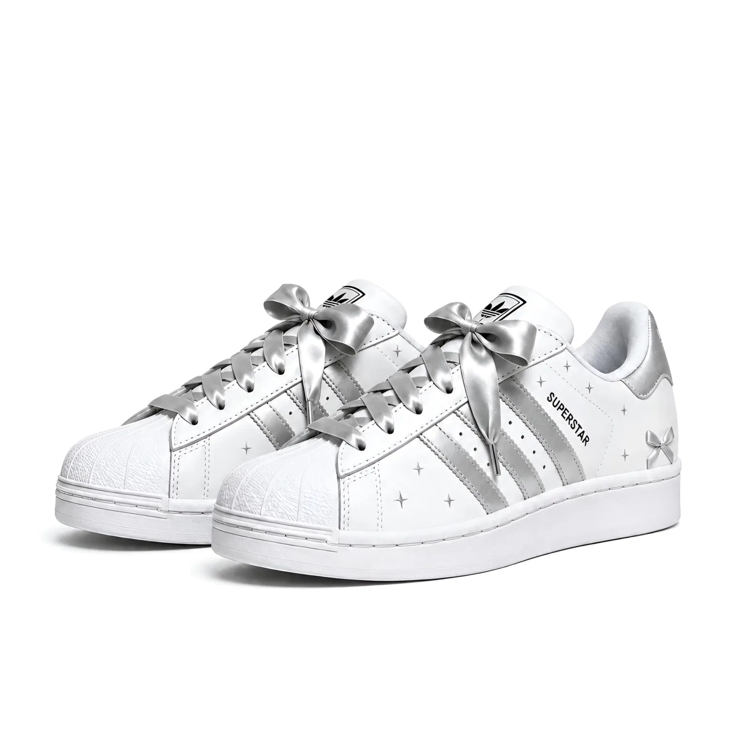 Детские кроссовки для скейтбординга с низким силуэтом Superstar 2 Adidas Originals, Silver — фото 4
