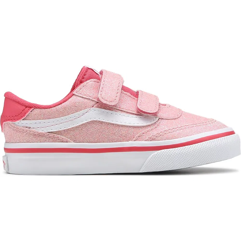Детские низкие кроссовки Brooklyn для малышей Vans, Pink/Glitter — фото 2