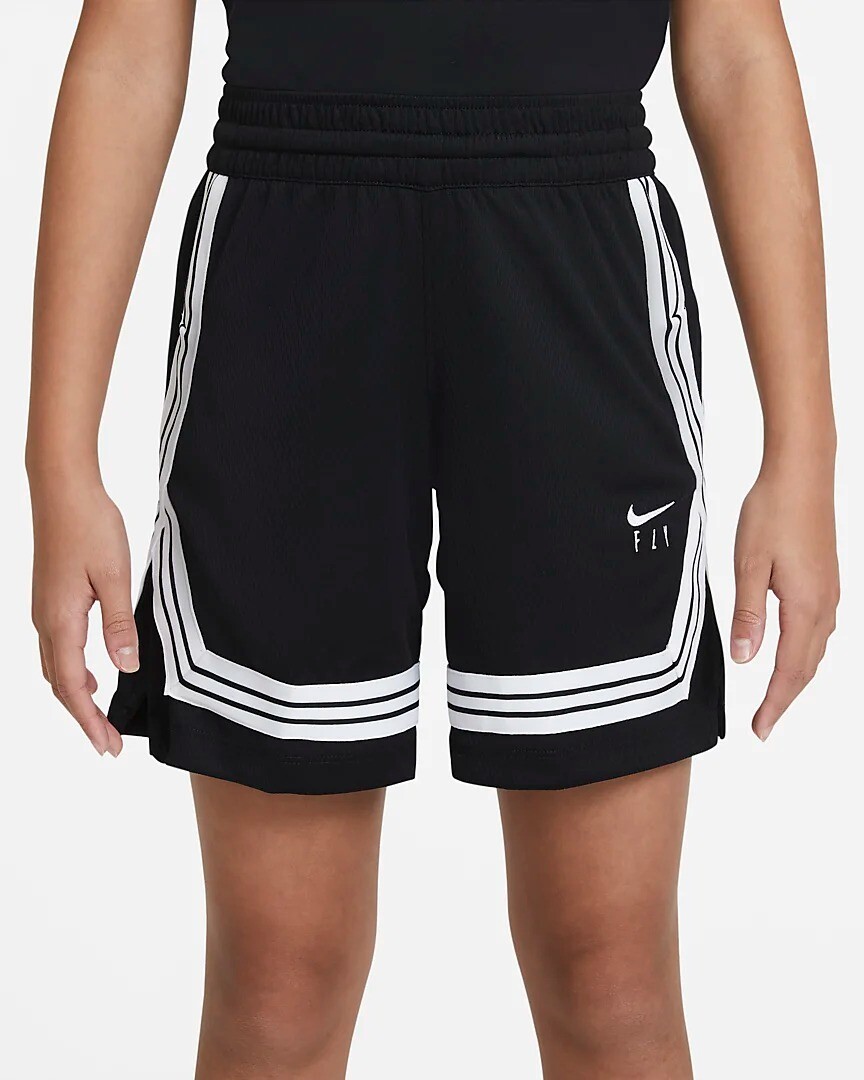 Шорты Nike Fly Crossover Big Kids' (Girls') Basketball, черный/белый — фото 2