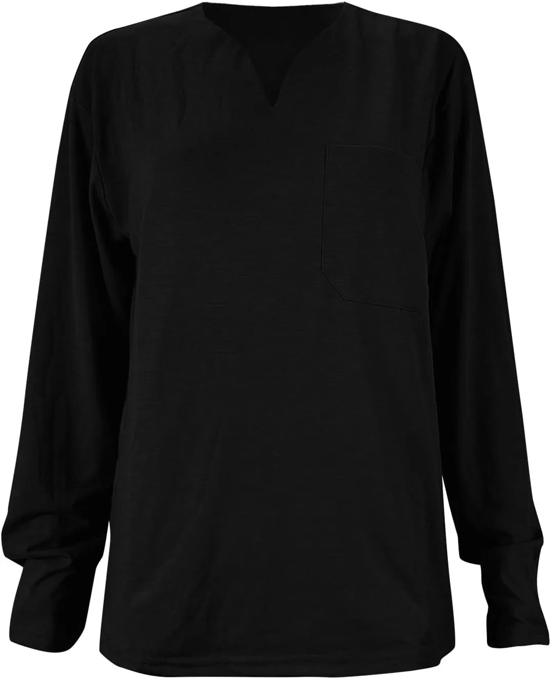 Мужская футболка с длинным рукавом хенли Regular Fit, Black — фото 4