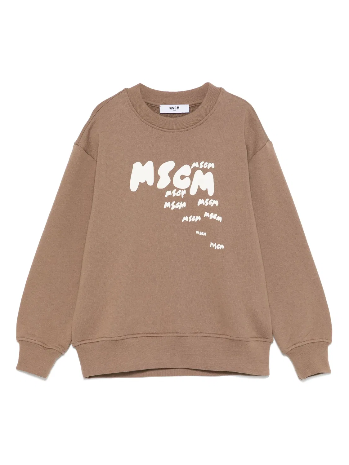 Свитшот с логотипом MSGM, коричневый