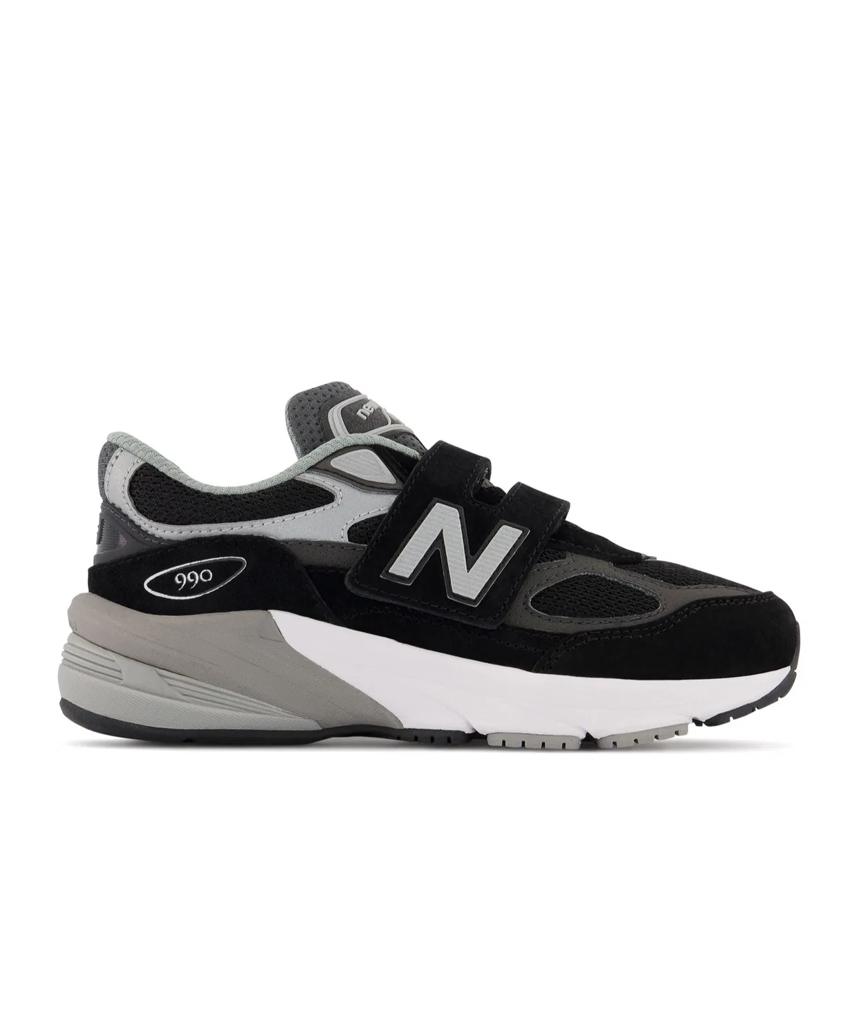 Детские кроссовки с липучками FuelCell 990 v6 New Balance, Black