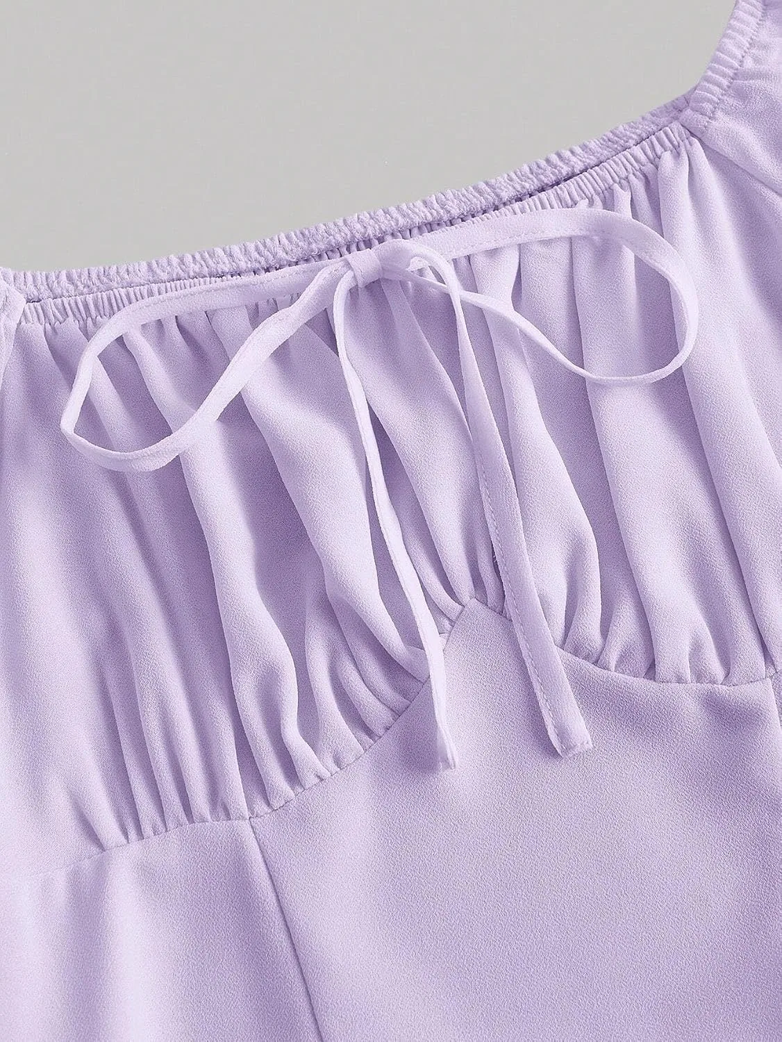 Женское платье A-силуэта с квадратным вырезом, Purple — фото 4