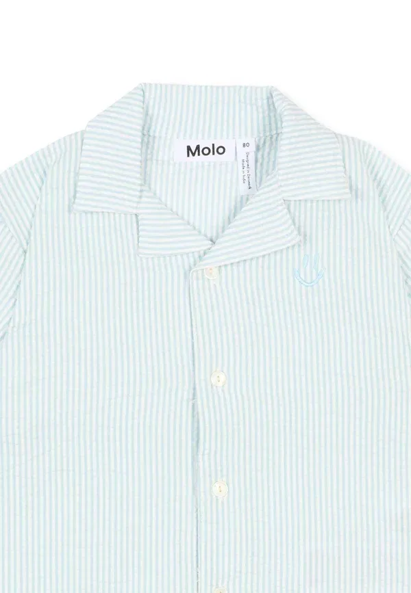 Рубашка хлопковая Camicie Molo, Light Blue, светло-голубой — фото 3