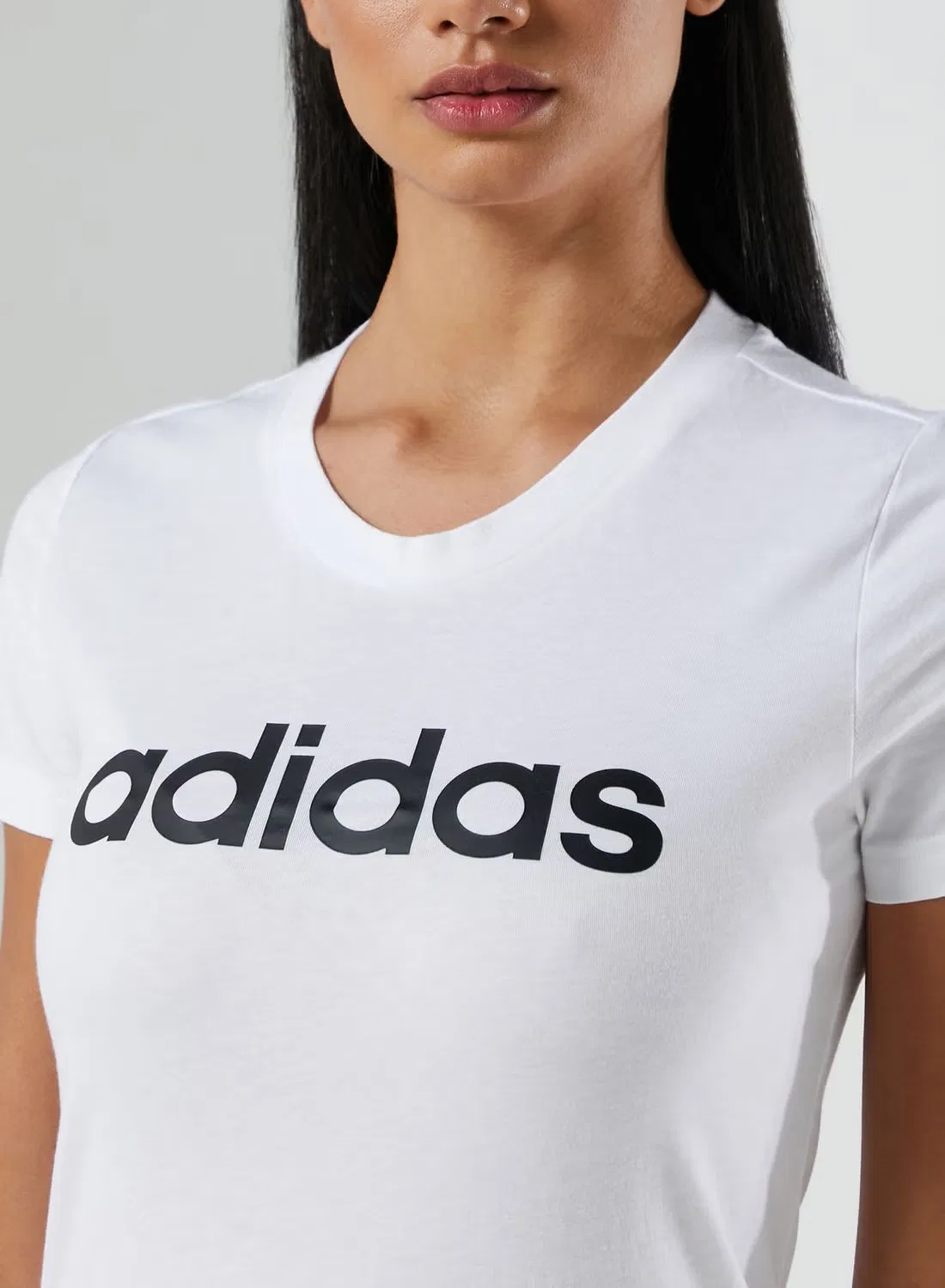 Футболка спортивная с контрастным логотипом Adidas, белый — фото 3