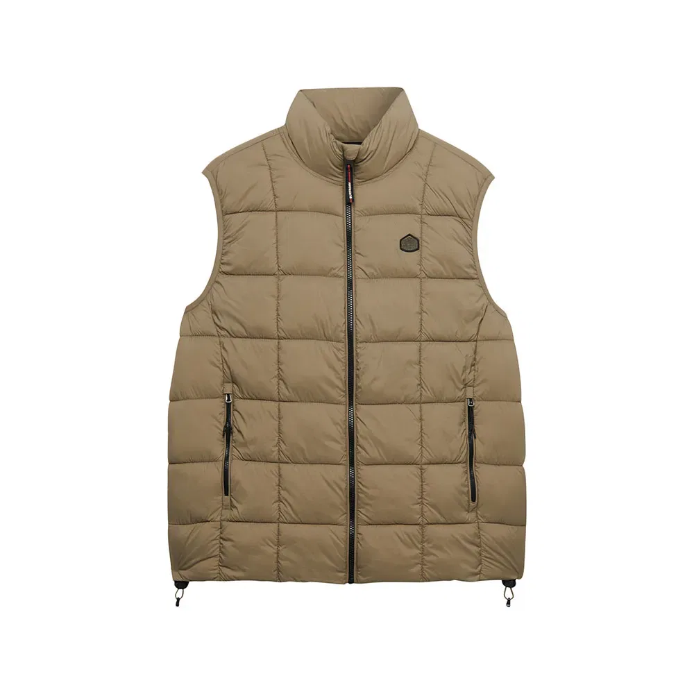 Жилет стеганый Superdry Box Quilt Fuji Lite, бежевый — фото 3