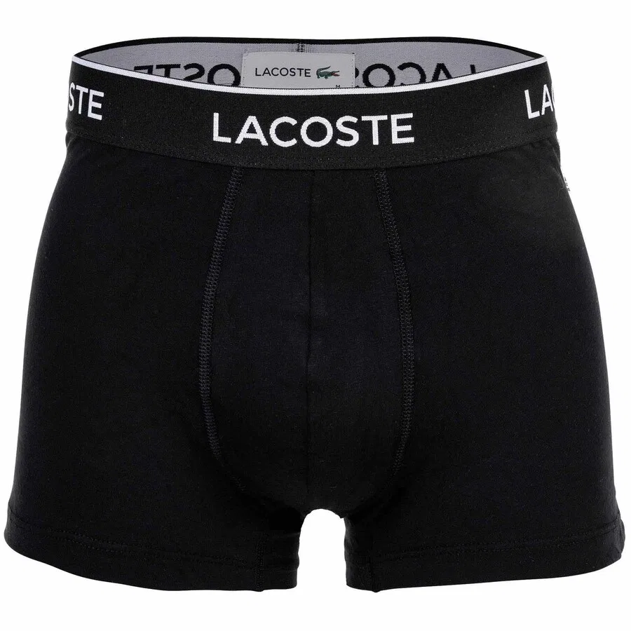 Боксерские шорты LACOSTE зеленого и черного цвета — фото 4