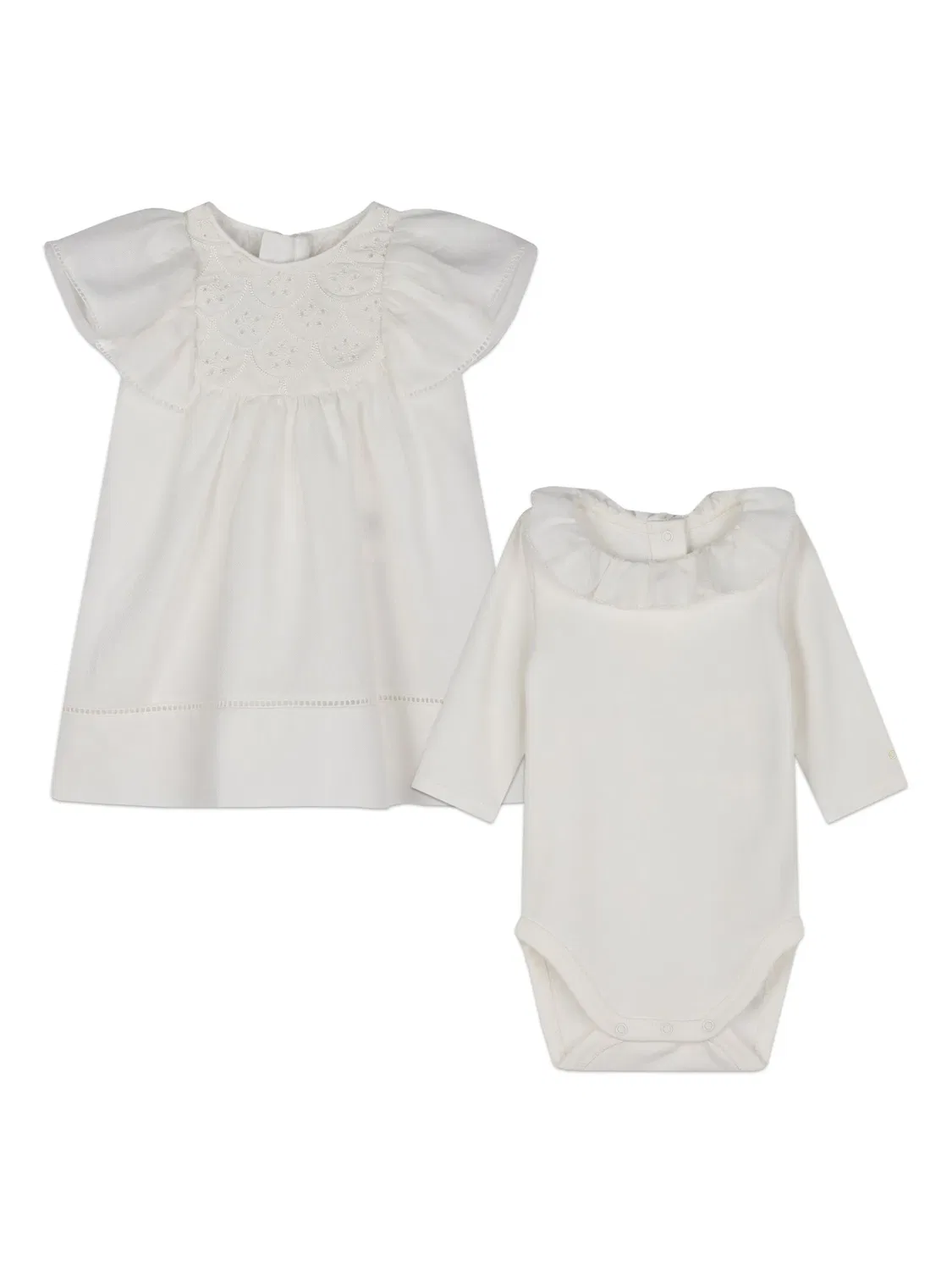 Пижама с рюшами Chloé, белый