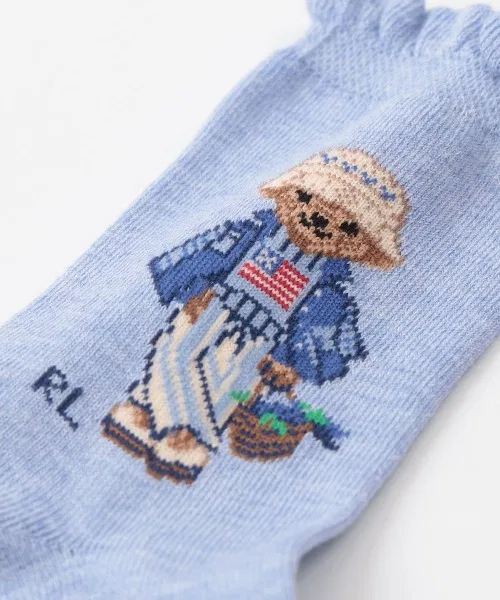 Детские носки с принтом Blueberry Bear POLO RALPH LAUREN, Off White — фото 2
