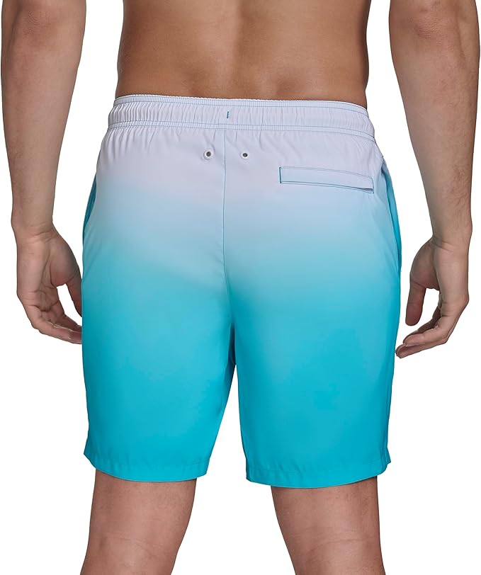 Плавательные шорты Calvin Klein Volley Quick Dry Lightweight Ombre, светло-бирюзовый/белый — фото 3