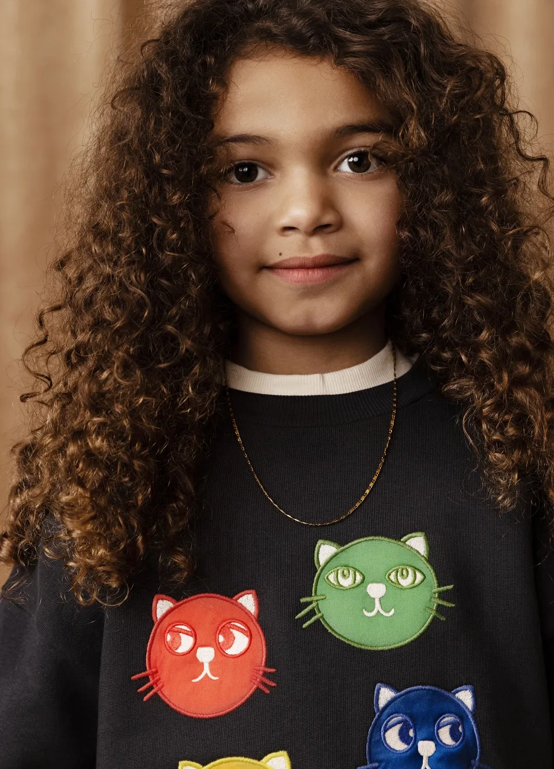 Толстовка хлопковая с вышивкой Cool Cats Mini Rodini, черный — фото 4