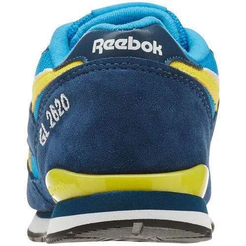Детские кожаные кроссовки на шнуровке Reebok GL2620, Blau — фото 3
