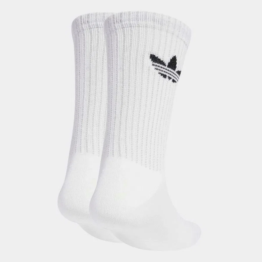 Носки спортивные с отражающими полосами, модель Reflective Crew, adidas, Бело-серебристый — фото 2