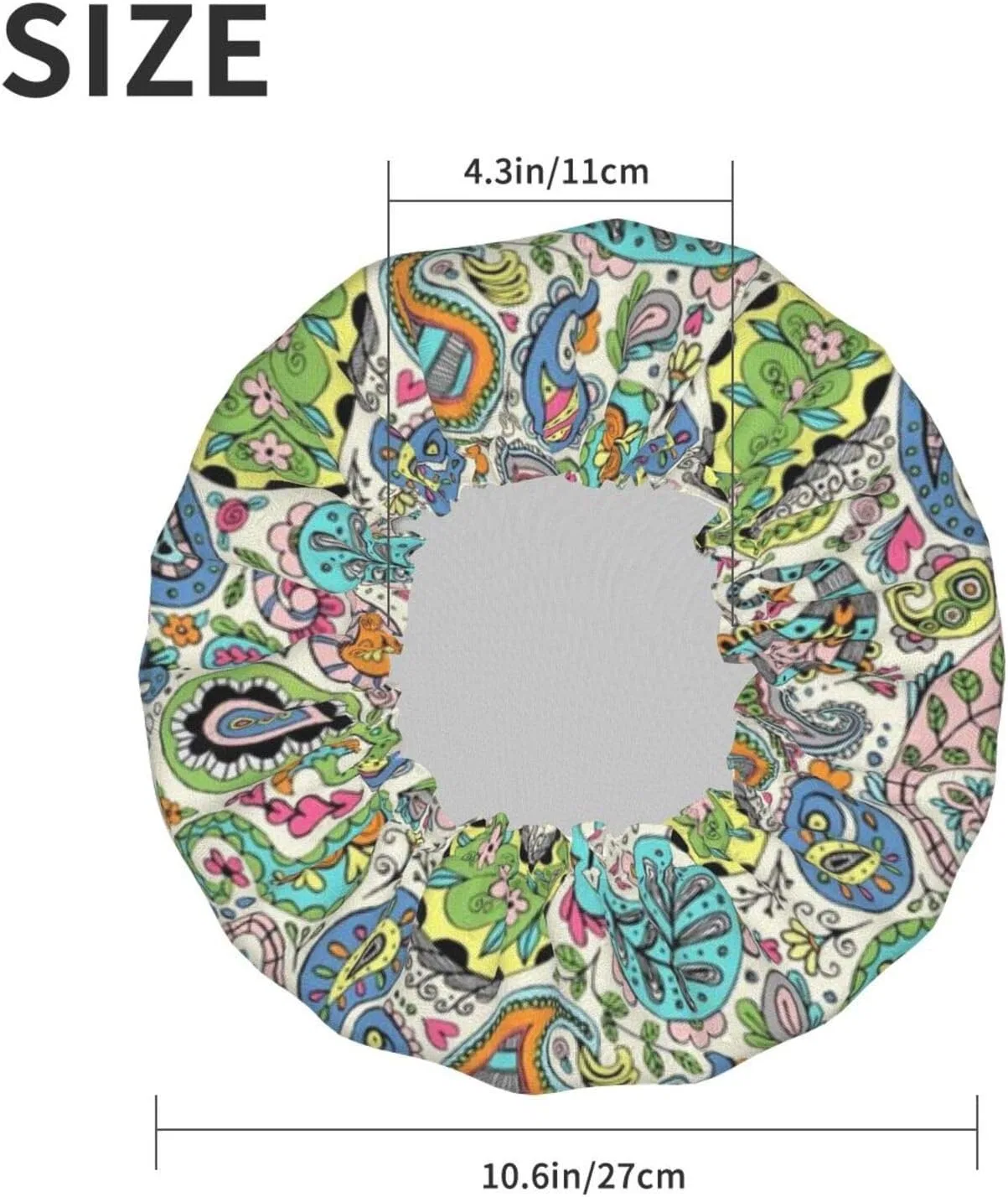Шапочка для душа Colorful Paisley Pattern, LOUJIN, №710 — фото 4