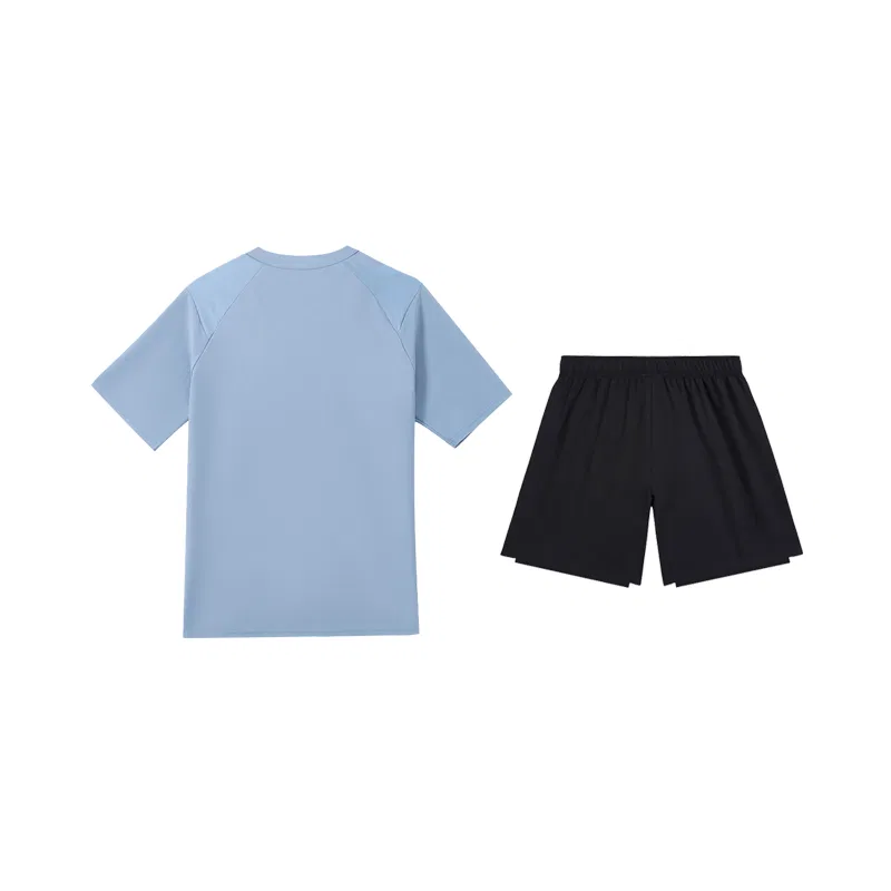 Детский комплект из футболки с коротким рукавом и шорт, Li-Ning, Blue/Black — фото 3