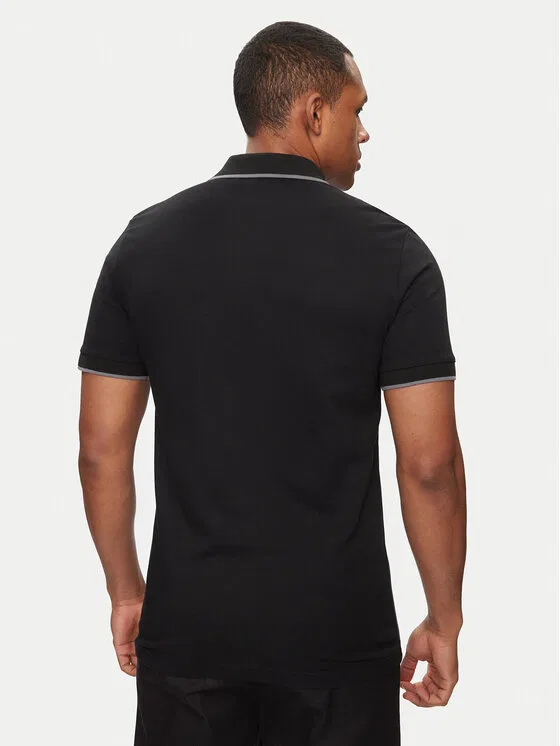 Поло slim fit Passertip Boss, черный — фото 3