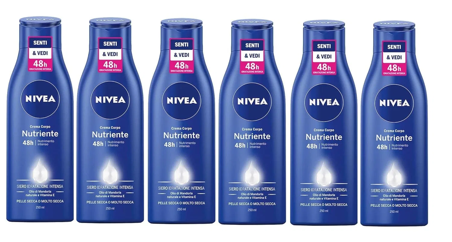 Питательное тело-крем NIVEA, набор 6 x 250 мл