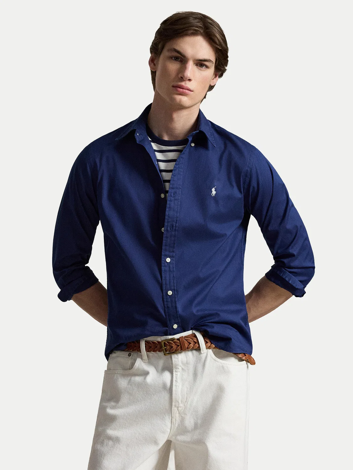 Мужская рубашка стандартного кроя Polo Ralph Lauren, темно-синий