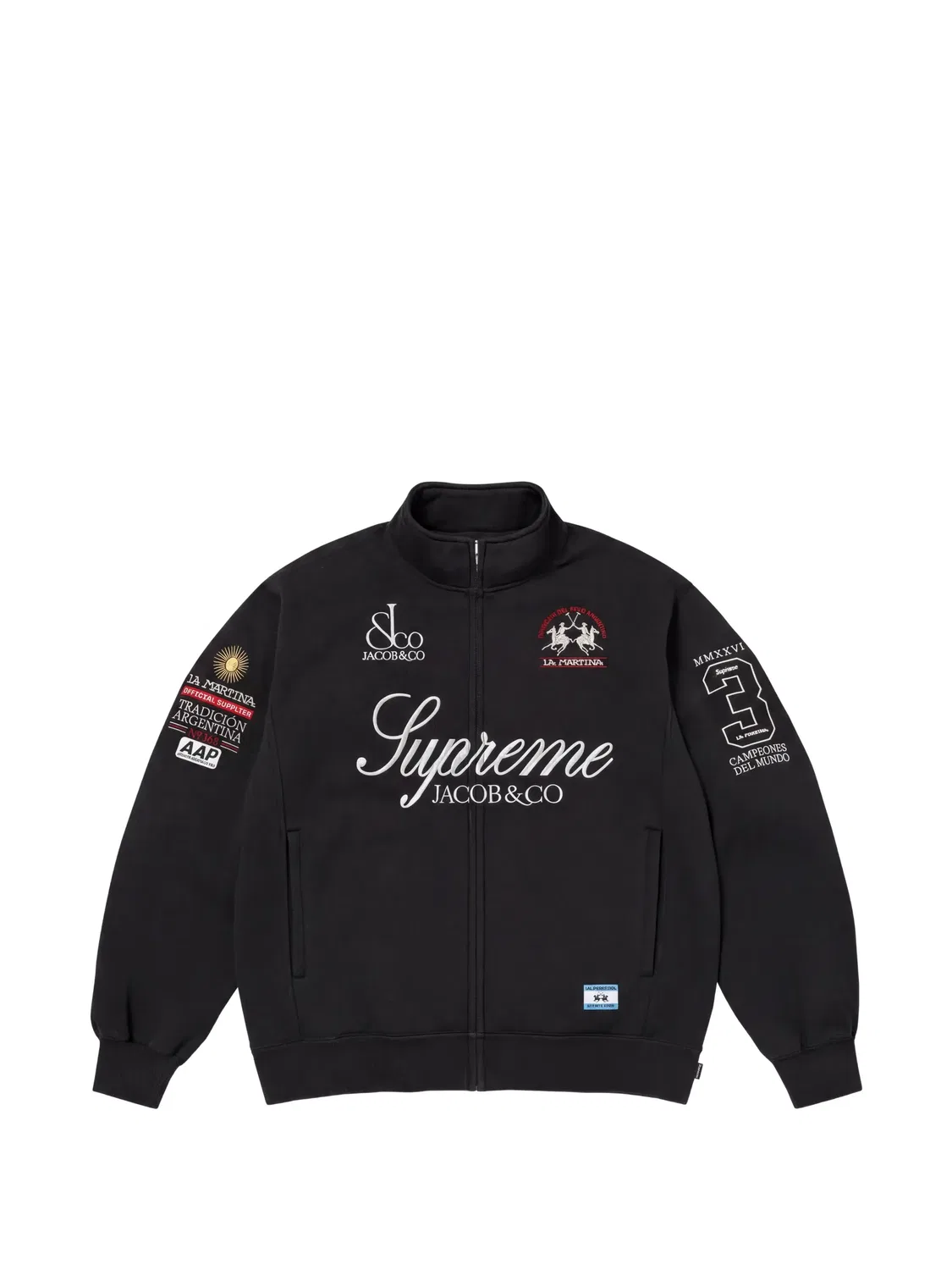 Толстовка из коллаборации с La Martina x Jacob & Co Supreme, черный