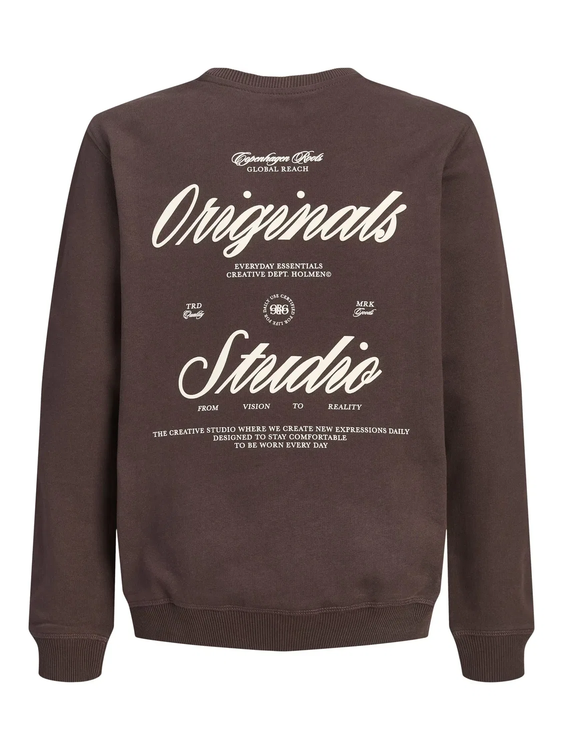 Свитшот с принтом Java Jack & Jones Junior, коричневый — фото 2