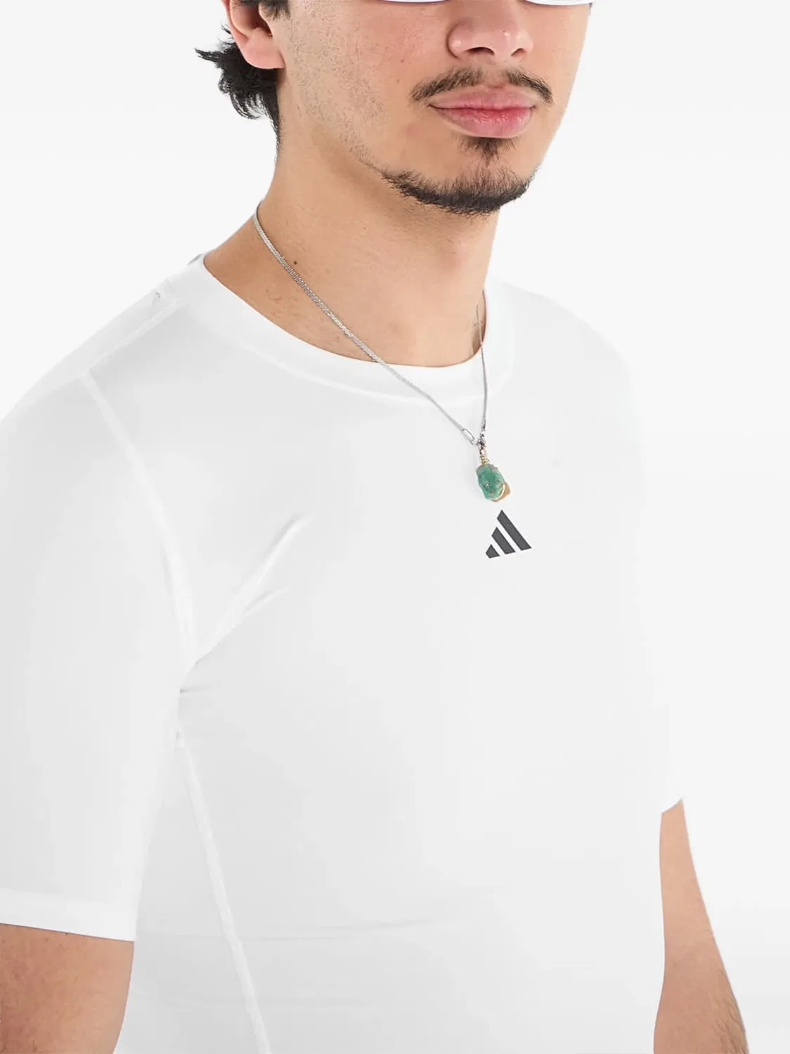 Компрессионная футболка Techfit Adidas, белый — фото 4