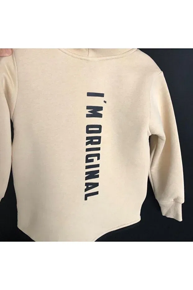 Детский комплект спортивных костюмов для девочек с принтом Sportswear Zelhankids, Beige — фото 3