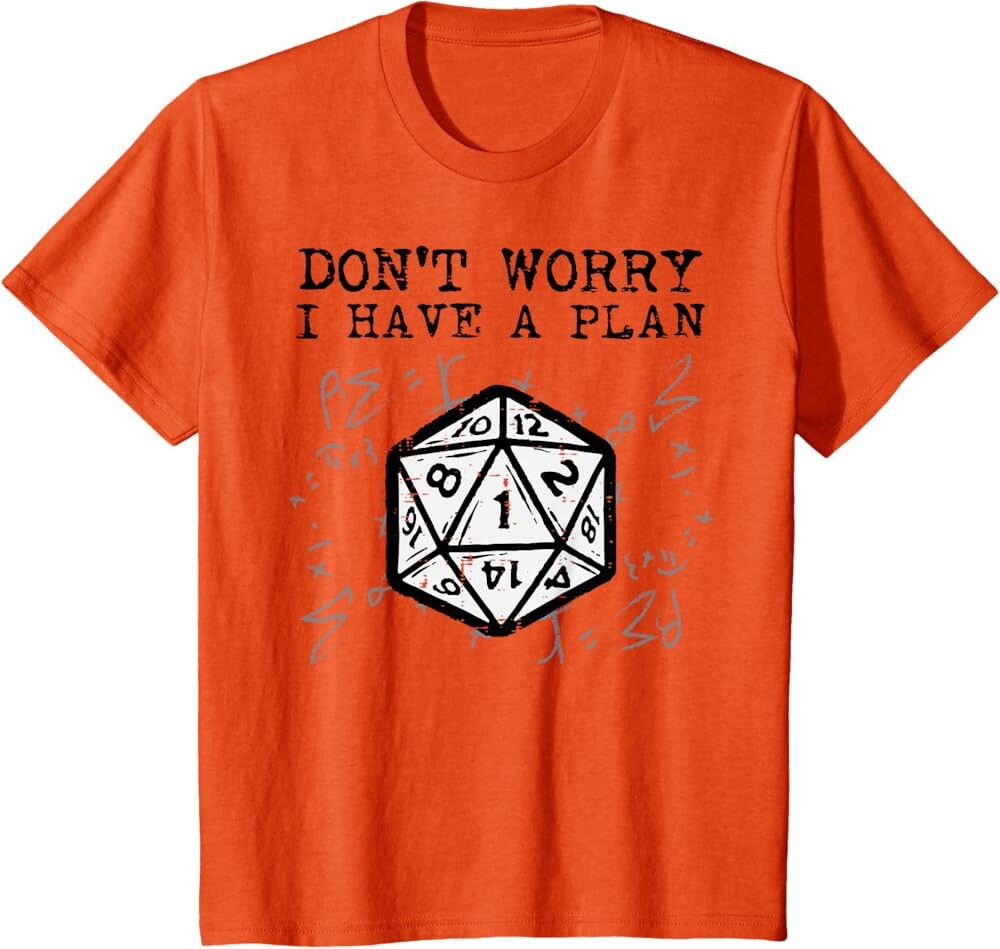 

Детская футболка RPG Gamer Dont Worry I Have Plan, оранжевый