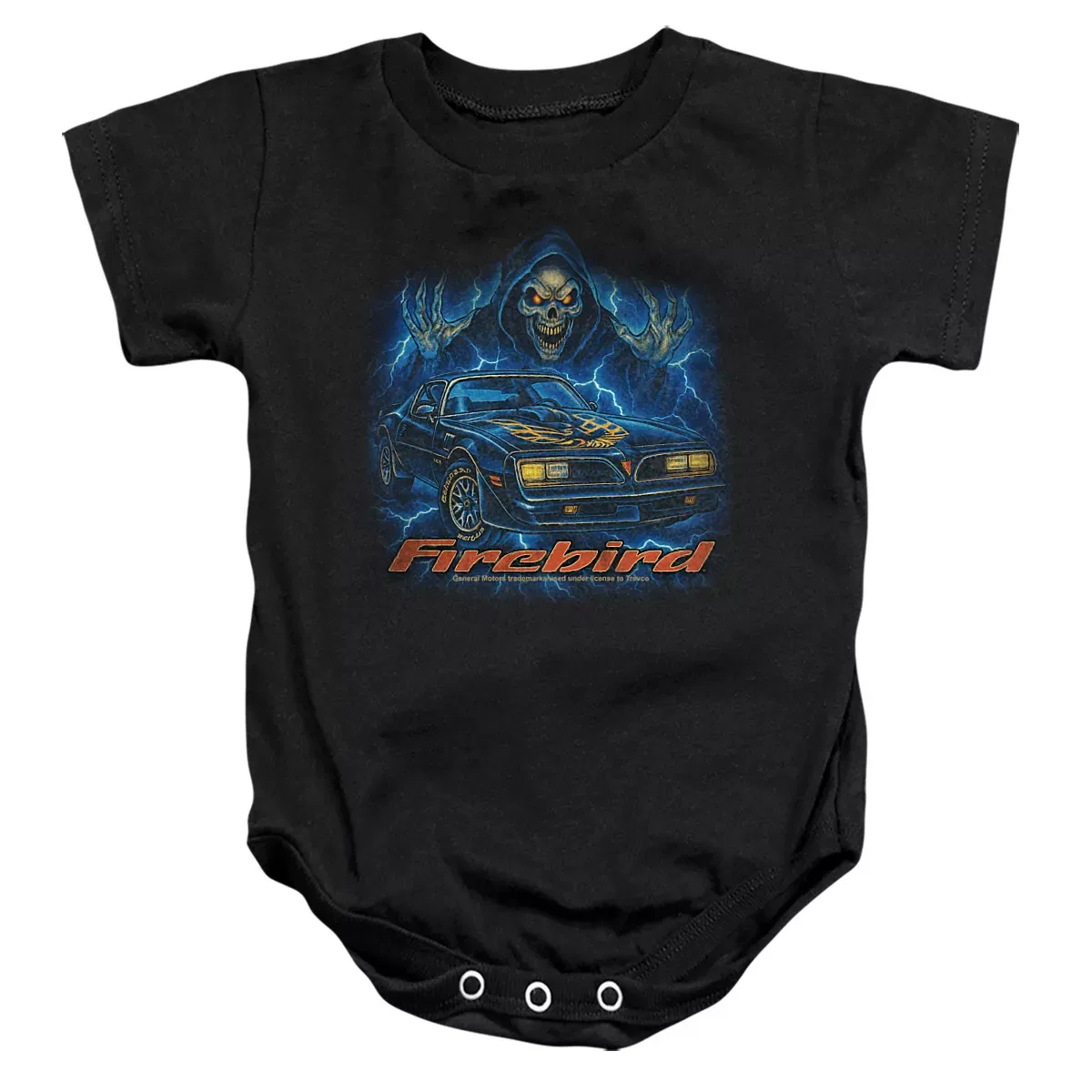 Детское боди с коротким рукавом Pontiac Firebird Reaper Chevrolet, Black