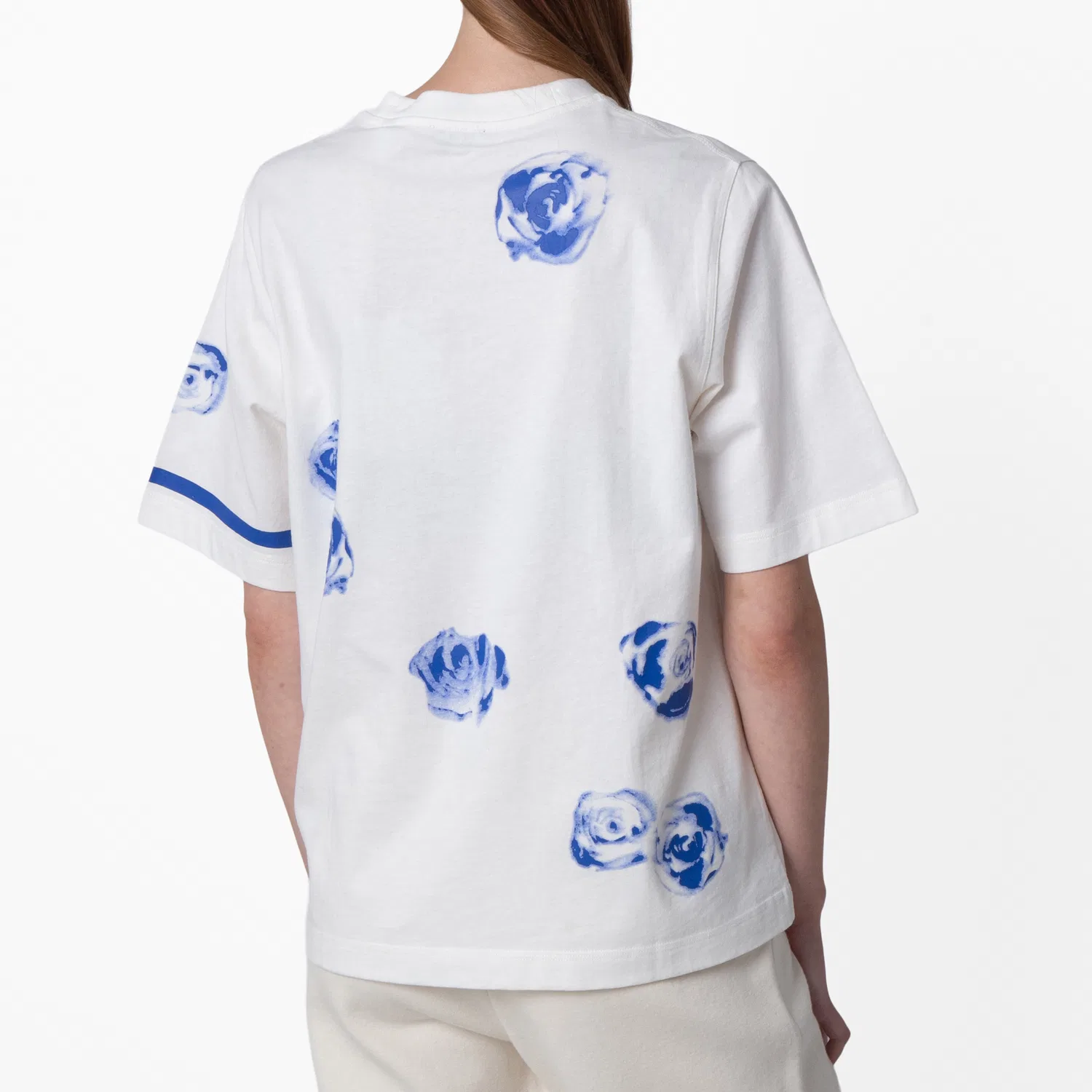 Футболка с принтом Rose Print Cotton Jersey T-Shirt Burberry, Rain — фото 3