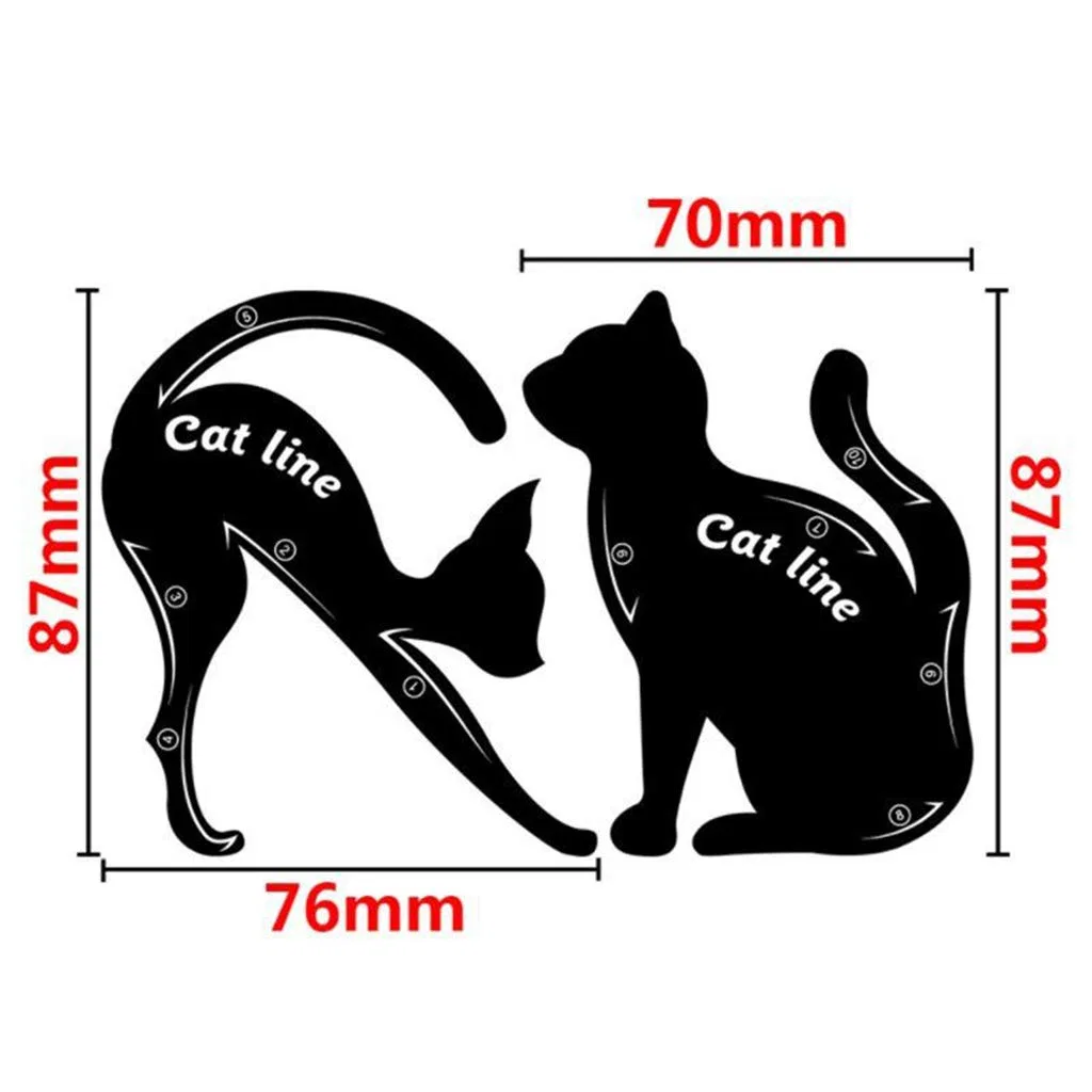 Трафарет для подводки Cat Eyeliner, PVC, 9x7x2 см Generic — фото 2