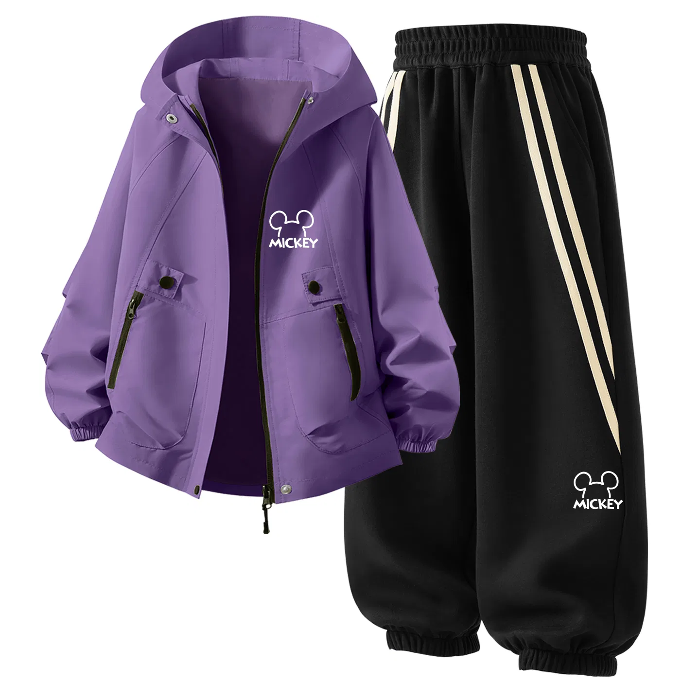 Детский спортивный комплект с капюшоном Di Line K, Disney, Purple/Black — фото 4