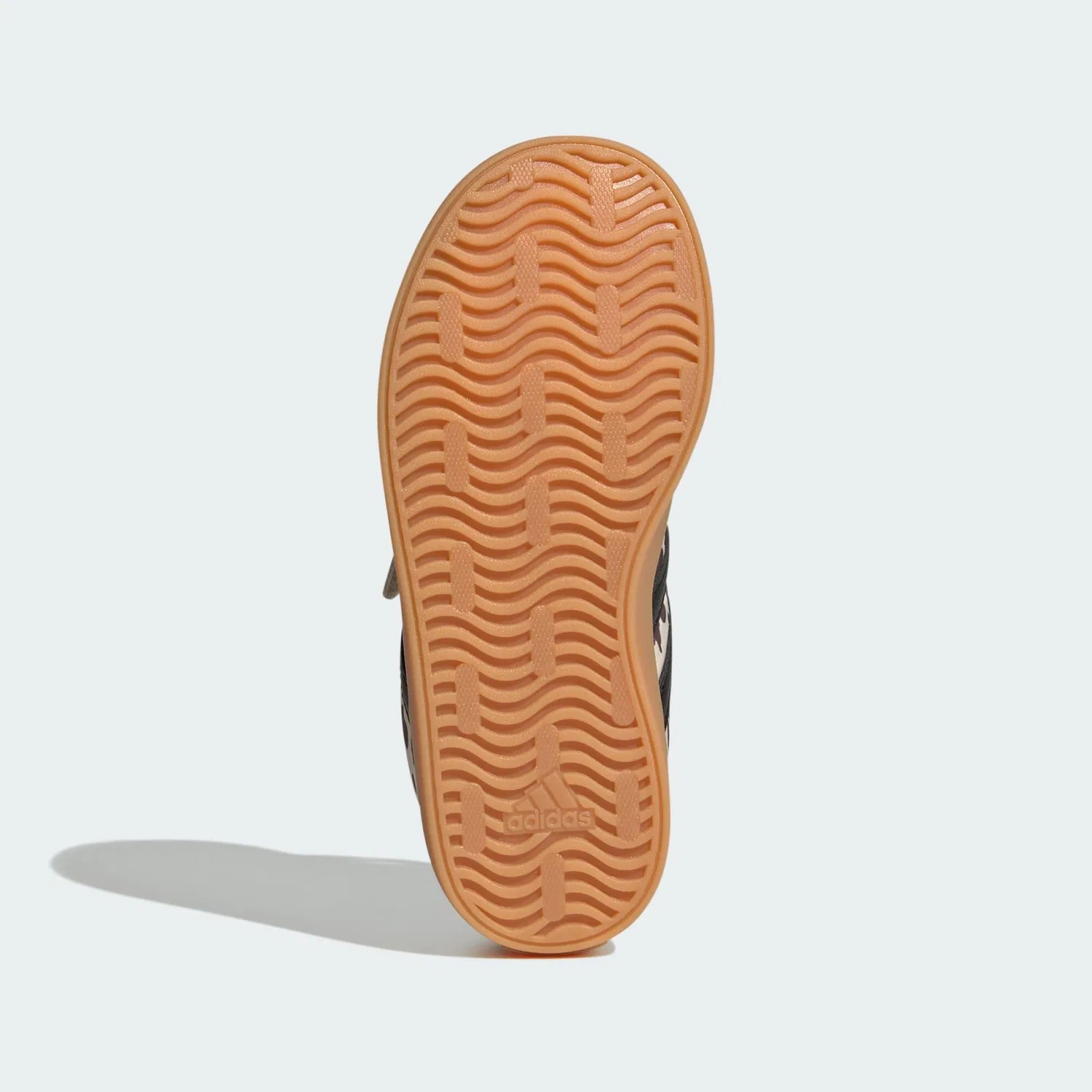 Детские кроссовки на липучке VL Court 3.0 Adidas, Creamfarben Schwarz Khaki — фото 3