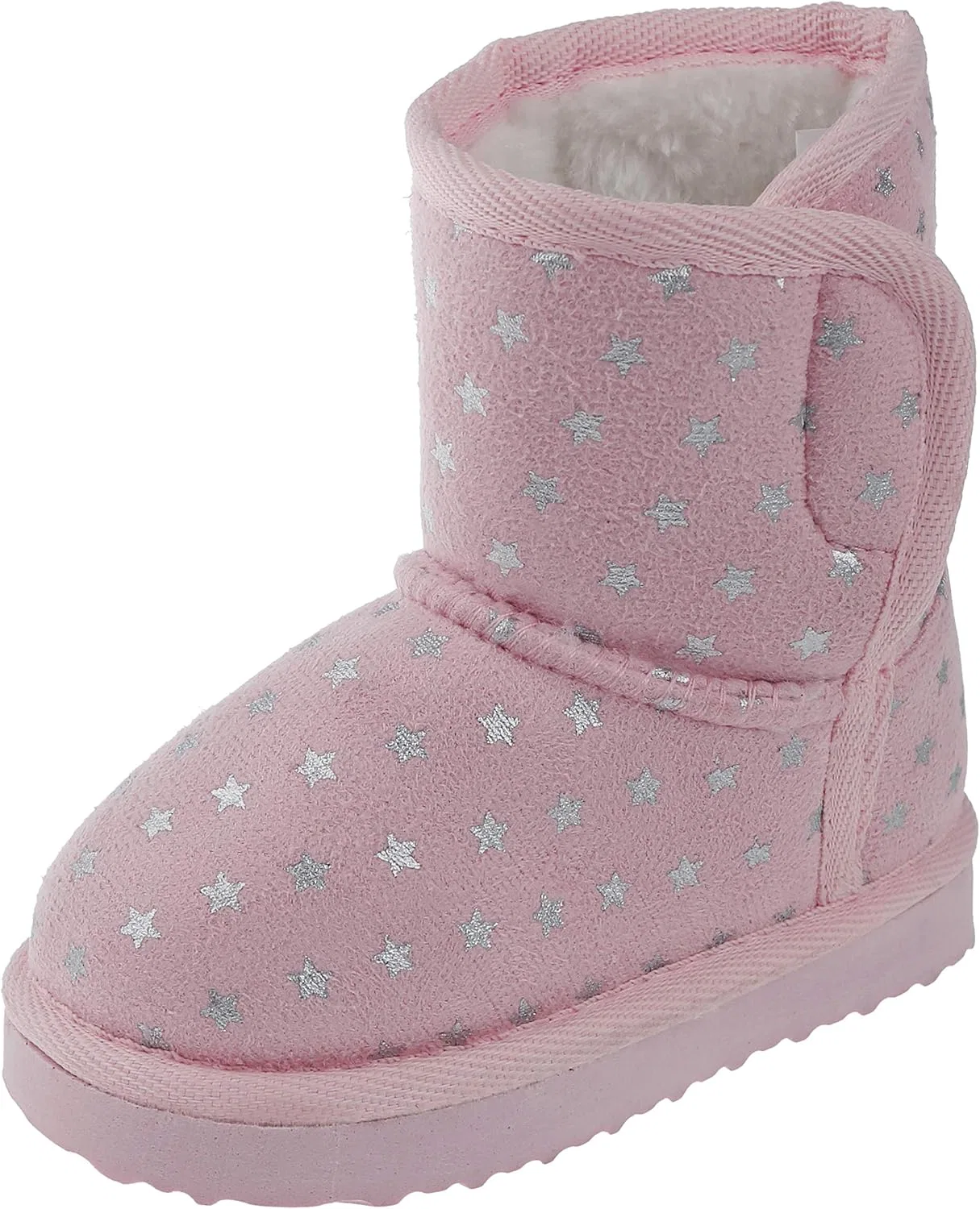Детские ботинки на подкладке для девочек Capelli New York, Light Pink Stars — фото 2