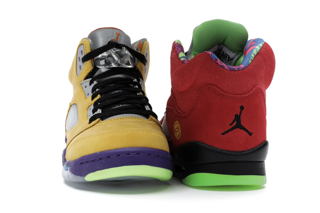 Детские кроссовки Lifestyle с принтом Jordan 5 Retro Jordan Varsity Maize/Court Purple-Ghost Green-Solar Orange — фото 2
