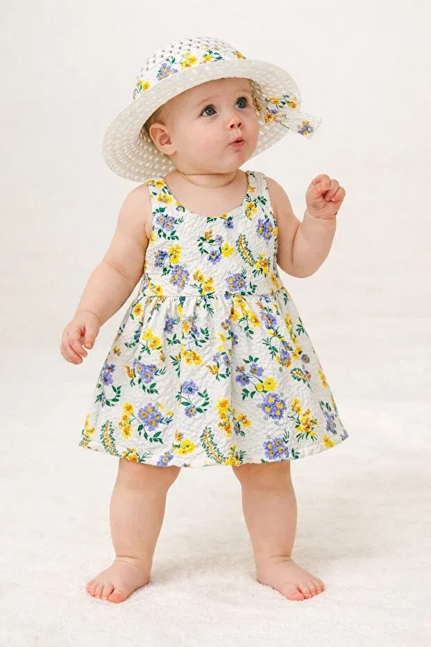Детское платье для девочек хлопковое Chicsy Baby, Blue
