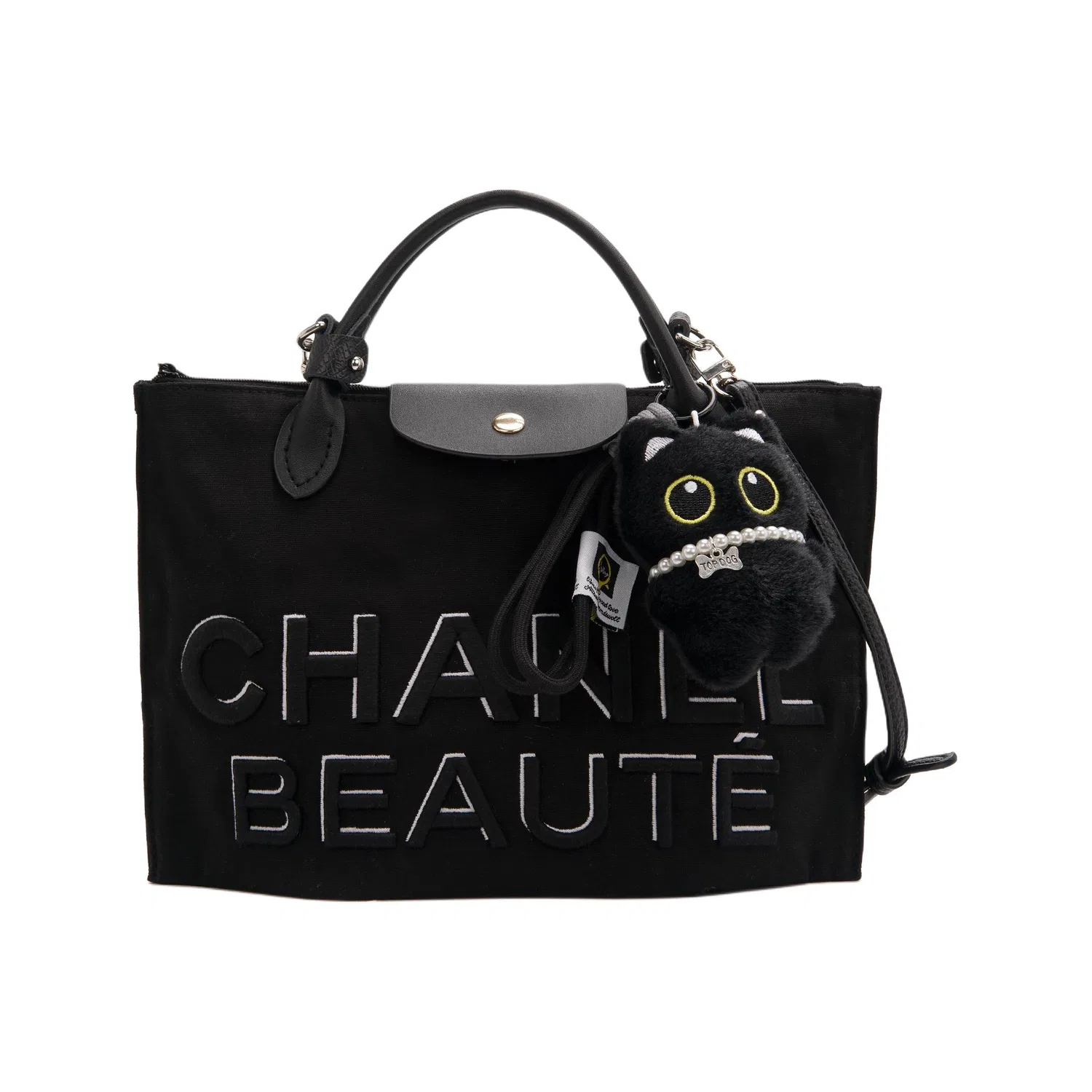 Женская косметичка из канваса Black Sugar Kitten, Jinx, Doll, Premium Refined, Elegant Romantic, CHANEL, Black