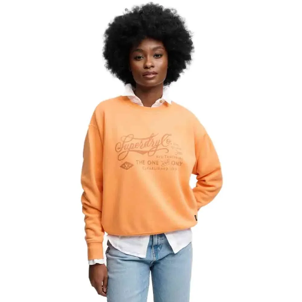 Свитшот свободного кроя Industry Worker Loose Crew Superdry, оранжевый