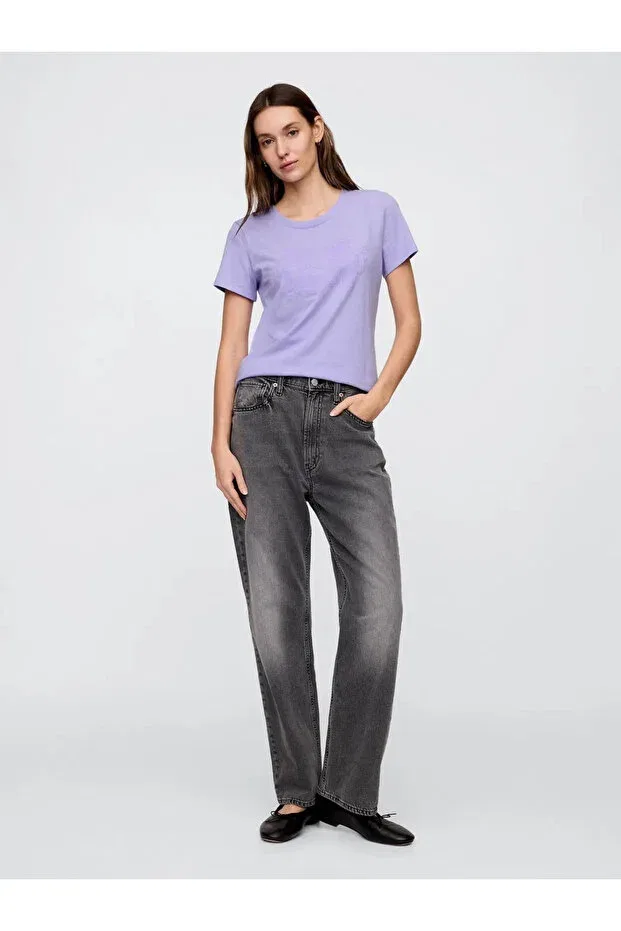 Женская футболка с принтом Gap, Lilac — фото 4