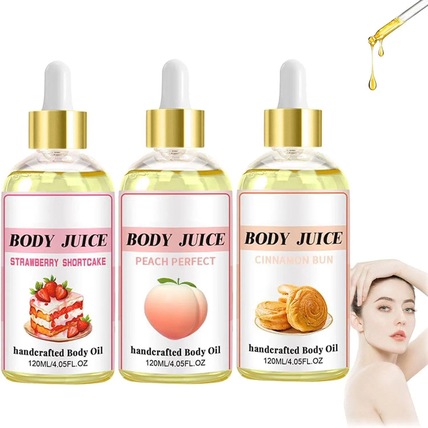Масло для тела Juice Oil Strawberry Shortcake, Peach, GeRRiT, 120 мл