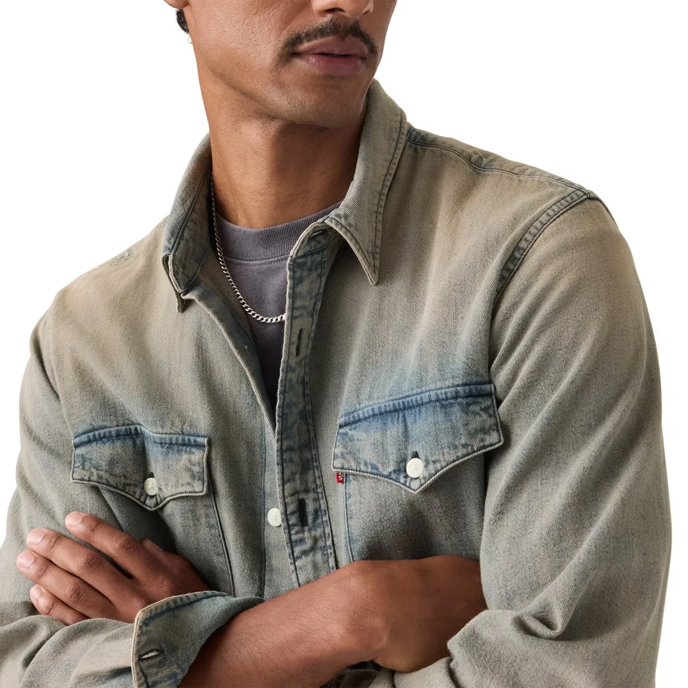 Футболка с принтом Western crew neck Levi'S, индиго — фото 3