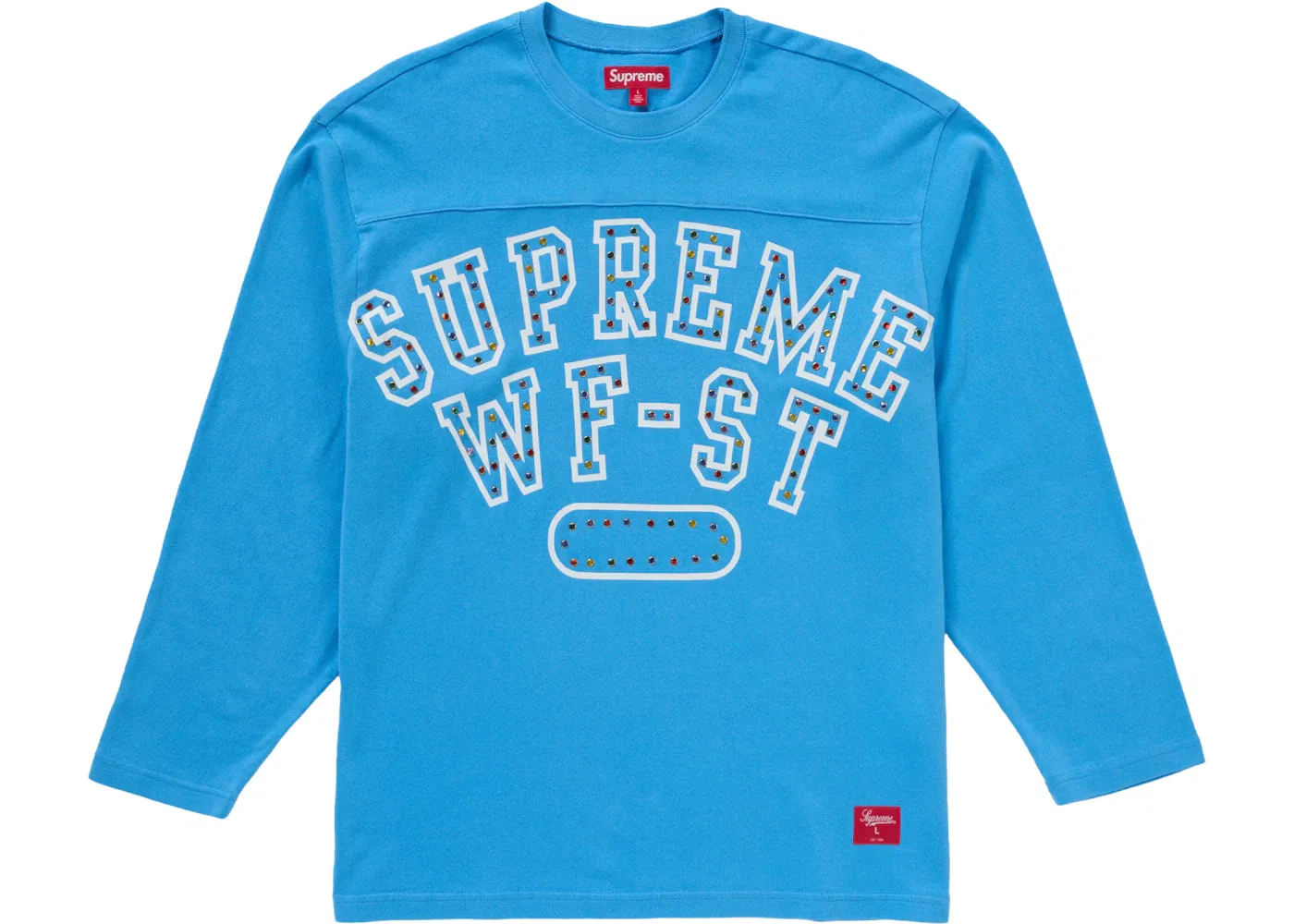 Мужской топ с длинным рукавом с шипами Supreme Athletic Studded L/S, синий
