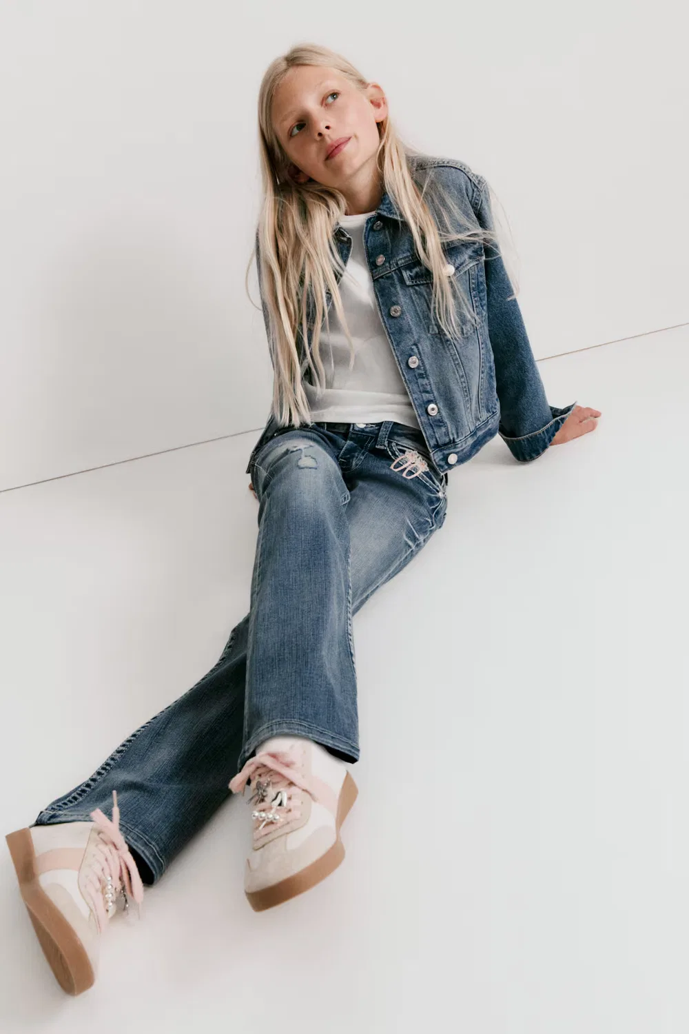 Узкие джинсы-клеш с низкой посадкой H&M, Denimblau — фото 2