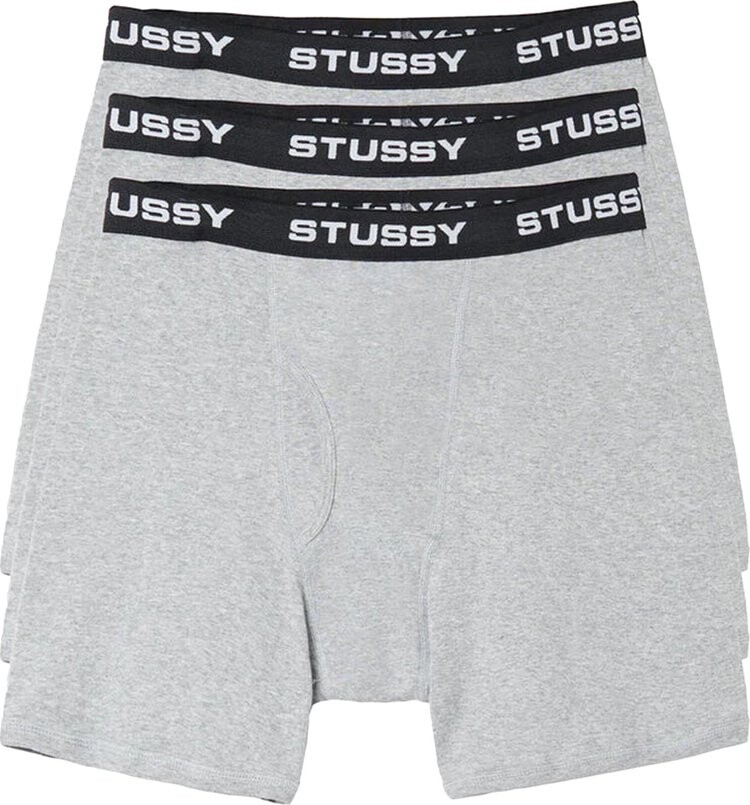 

Боксеры Stussy Boxer Briefs (3 Pack) 'Grey Heather', серый