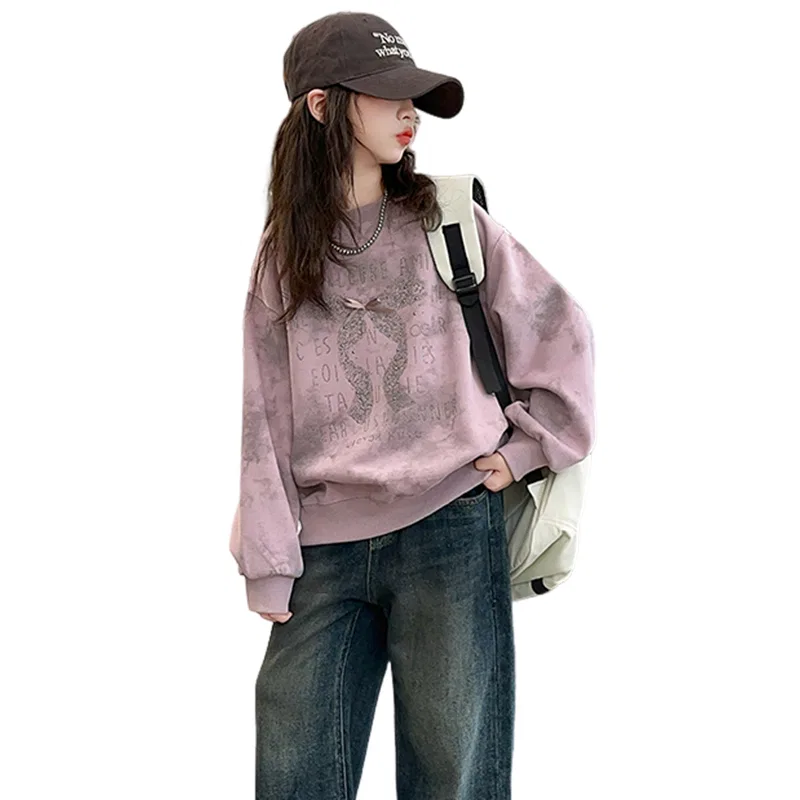 Детское худи с принтом Lanza, Pink Purple