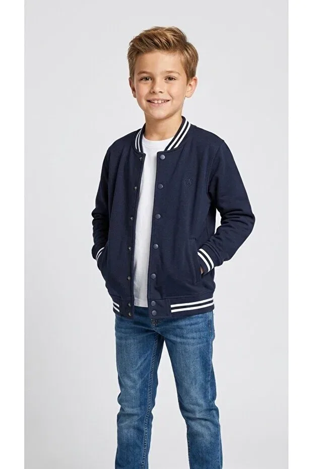 Детский кардиган для мальчиков с принтом Ada Yildiz Kids, Navy Blue